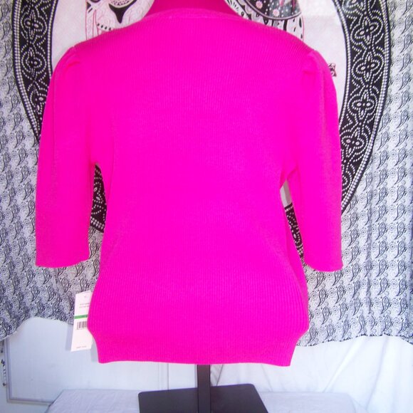 Nanette Nanette Lepore NWT Jewel Neck Ribbed Sweater Sz L - Picture 7 of 7